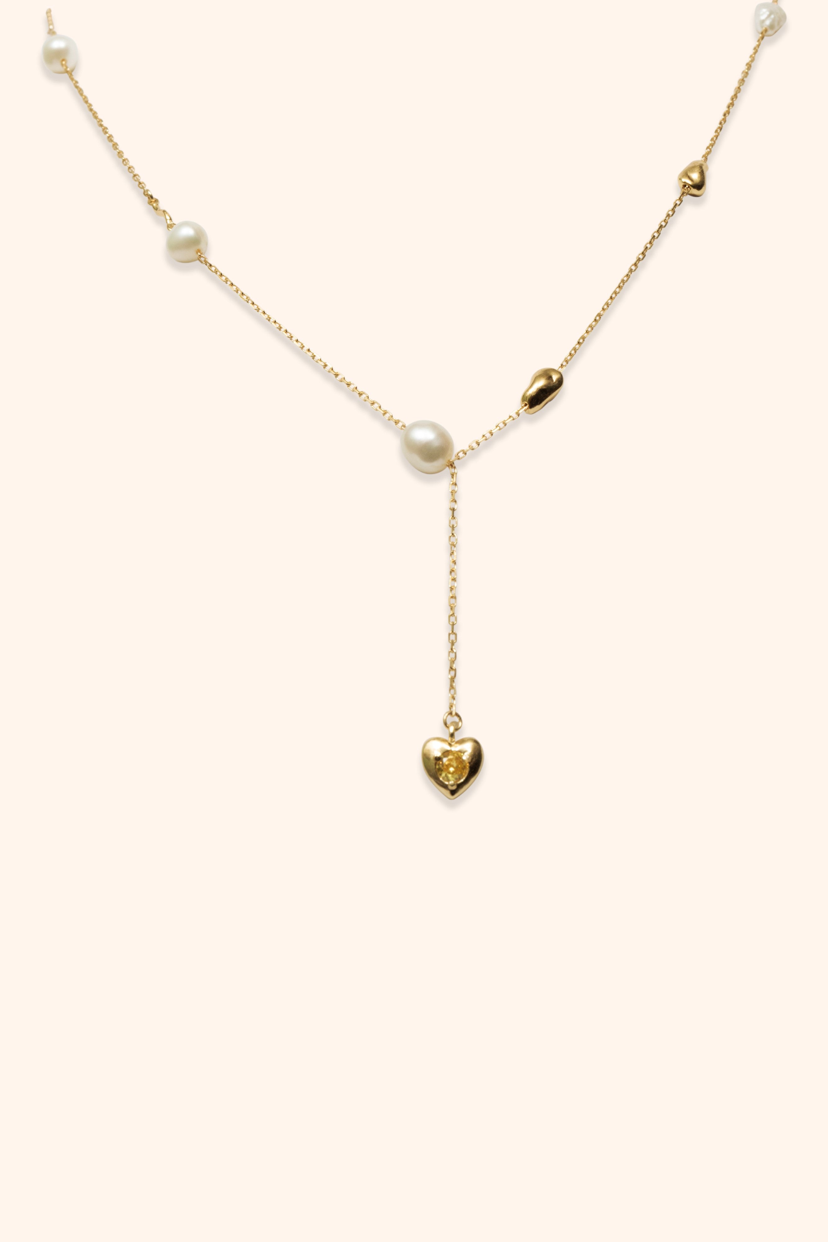 Pearlescent Heart Necklace