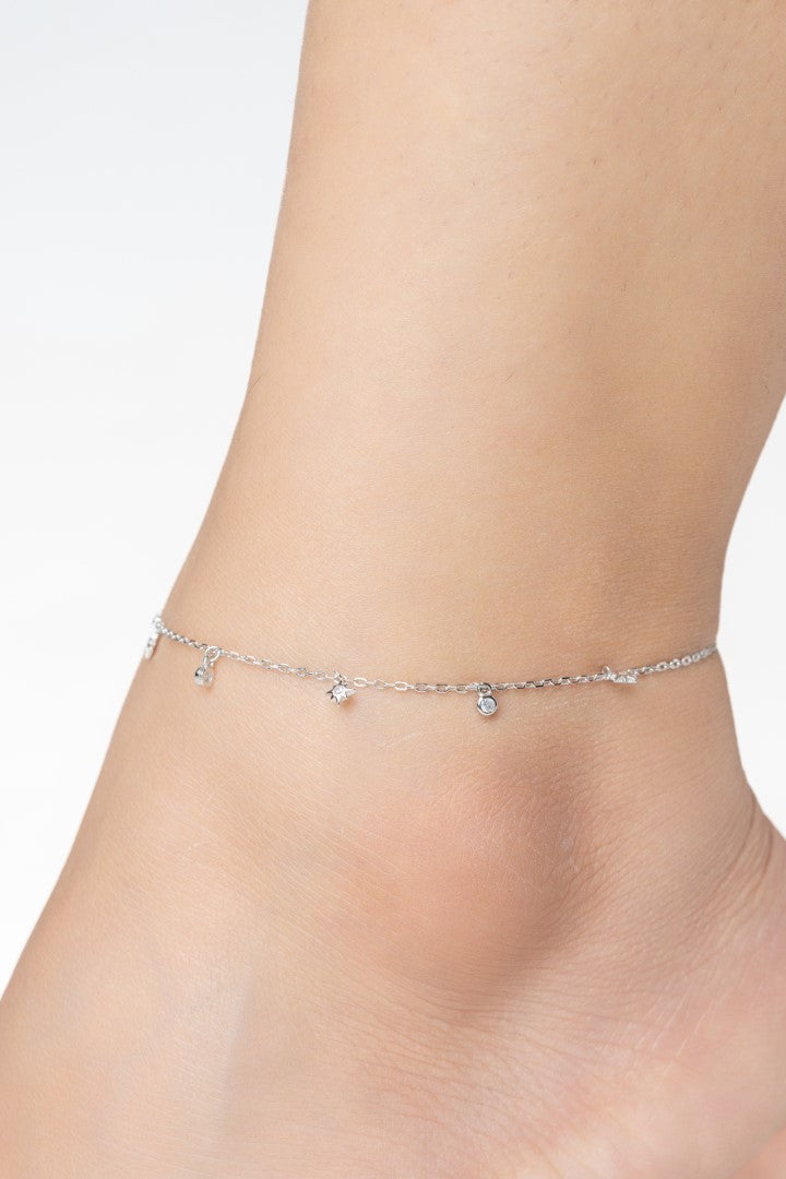 Starry Anklet in Silver