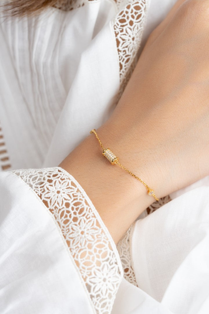 Pave Barrel Bracelet