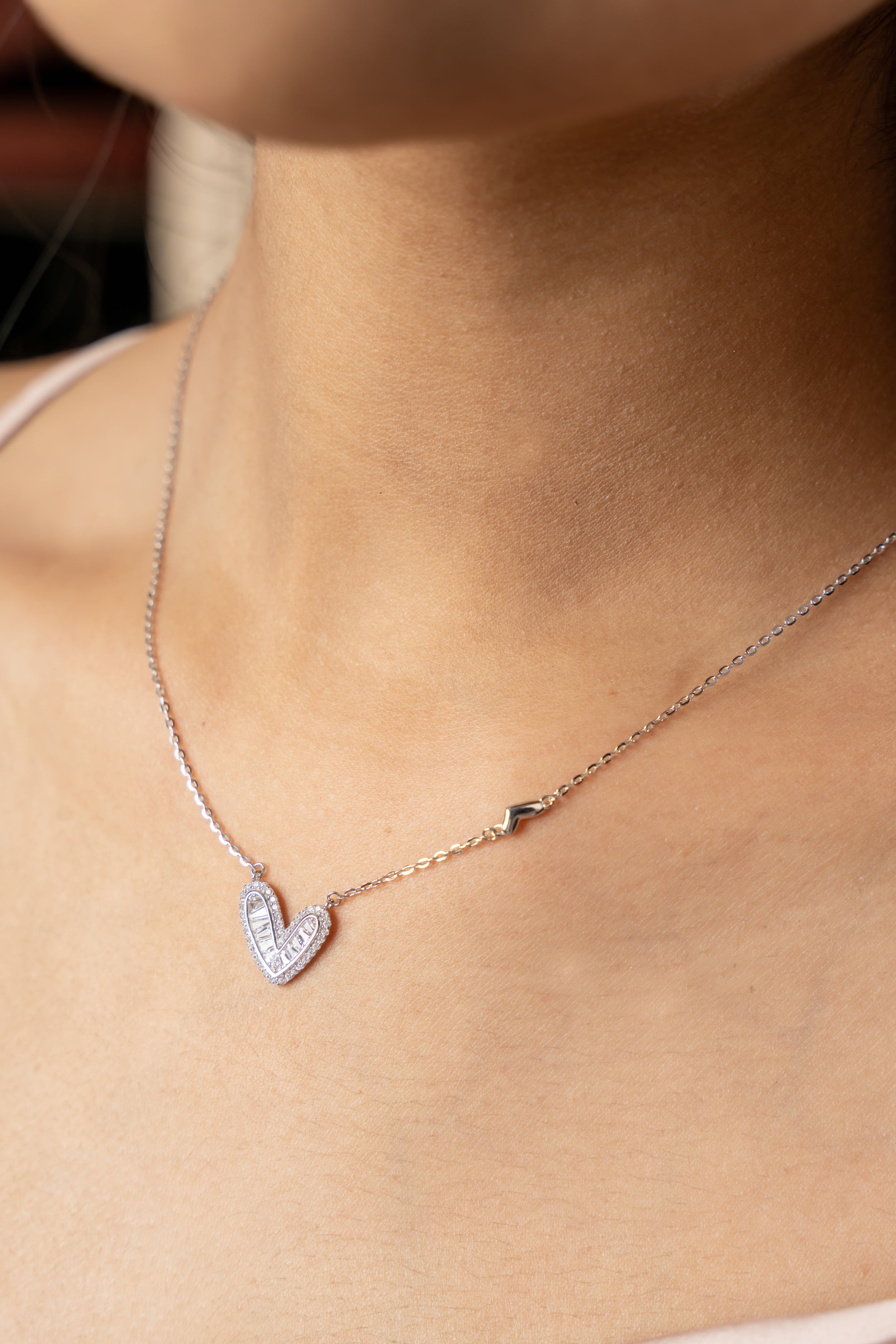 Baguette Heart Necklace